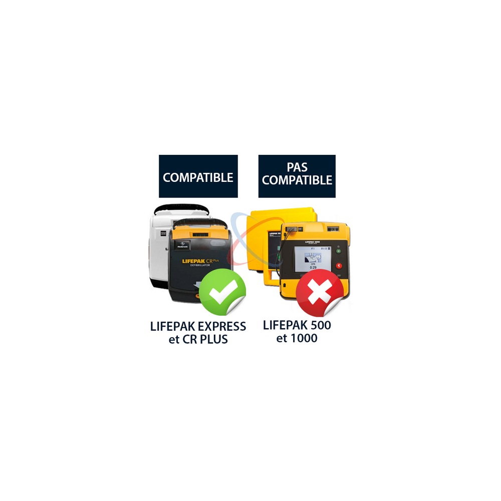 Medtronic Physio Control CR Plus kit paires électrodes défibrillateur