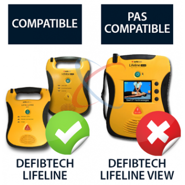 Defibtech Lifeline pile au Lithium 9 Volt